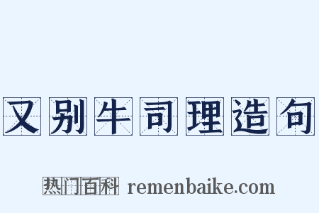 又别牛司理造句是什么意思的图片